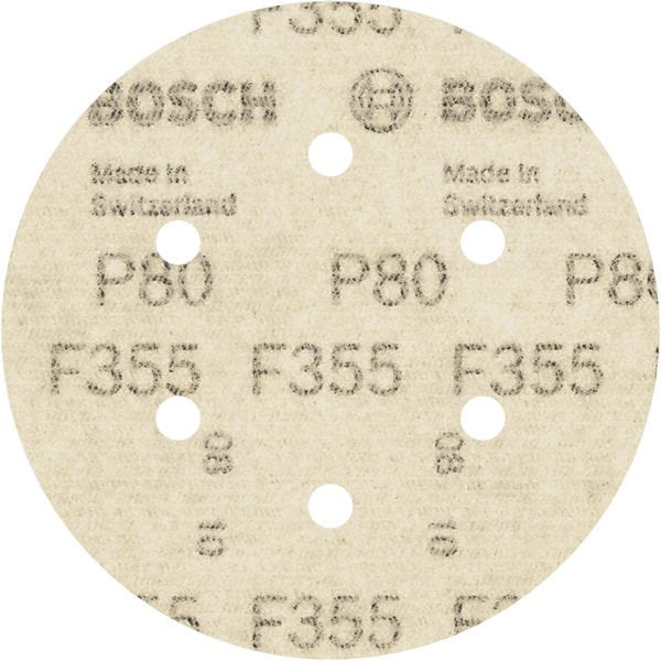 Bosch - Schleifpapier/Schleifvlies PRO F355 Schleifblatt, 150 2608605124 mm, G80, 5-tlg