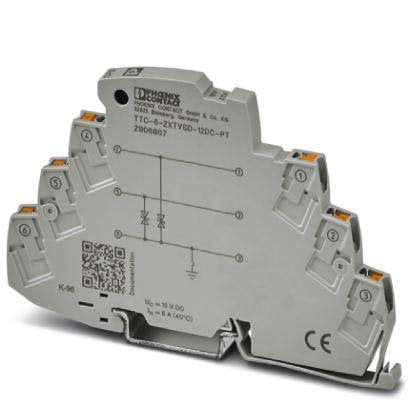 Phoenix Contact - Überspannungsableiter für Informations-/MSR-Technik Überspannungsschutzgerät TTC-6-2XTVSD-12DC-PT