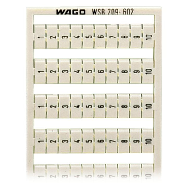 WAGO - Klemmenmarkierung WSB-Bezeichnungssystem 209-602 S: 1-10 (10x) − 5 Stück
