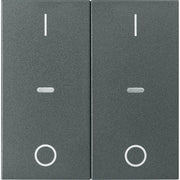 Berker - Abdeckung/Bedienelement für Installationsschalterprogramme Abdeckung Tastsensor-Modul 80962385 2-fach anthrazit