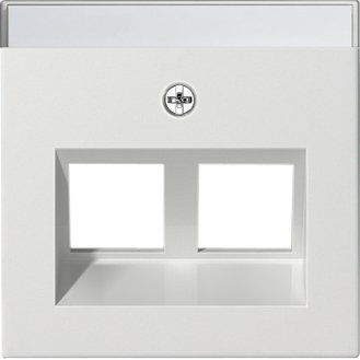 Gira - Einsatz/Abdeckung für Kommunikationstechnik Abdeckung Modular Jack 264003 30Grd 2fach rws