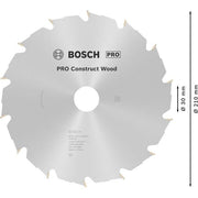 Bosch - Kreissägeblatt PRO Construct Wood 2608640634 Kreissägeblatt 210 x