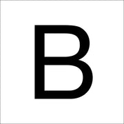 RZB - Beschriftung Buchstaben/Zahlen Buchstabe "B" 99222.013.B sw 100mm groß − 1 Stück