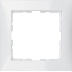 Berker - Abdeckrahmen Rahmen 1f. pws/gl 10118989 senkrecht/waagerecht