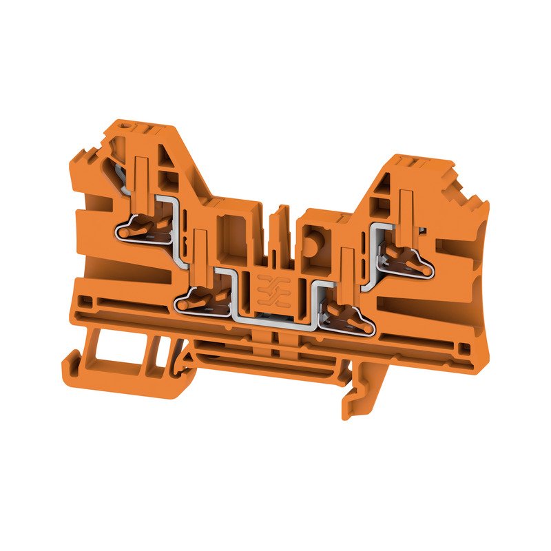 Weidmüller - Durchgangs-Reihenklemme Klemme, PUSH IN, orange AL4C 4 OR − 50 Stück