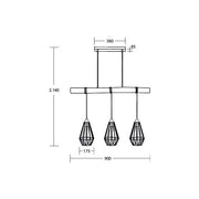 Brumberg Leuchten - Decken-/Wandleuchte Pendelleuchte 3x E27 57406080