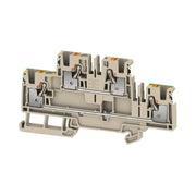 Weidmüller - Durchgangs-Reihenklemme Klemme A2T 4 FT-PE DL PUSH IN, 4 mm² − 50 Stück