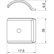 OBO Bettermann - Gegenwanne für Bügelschelle Gegenwanne 2058FW M 12 A2 8-12mm Edelstahl − 100 Stück