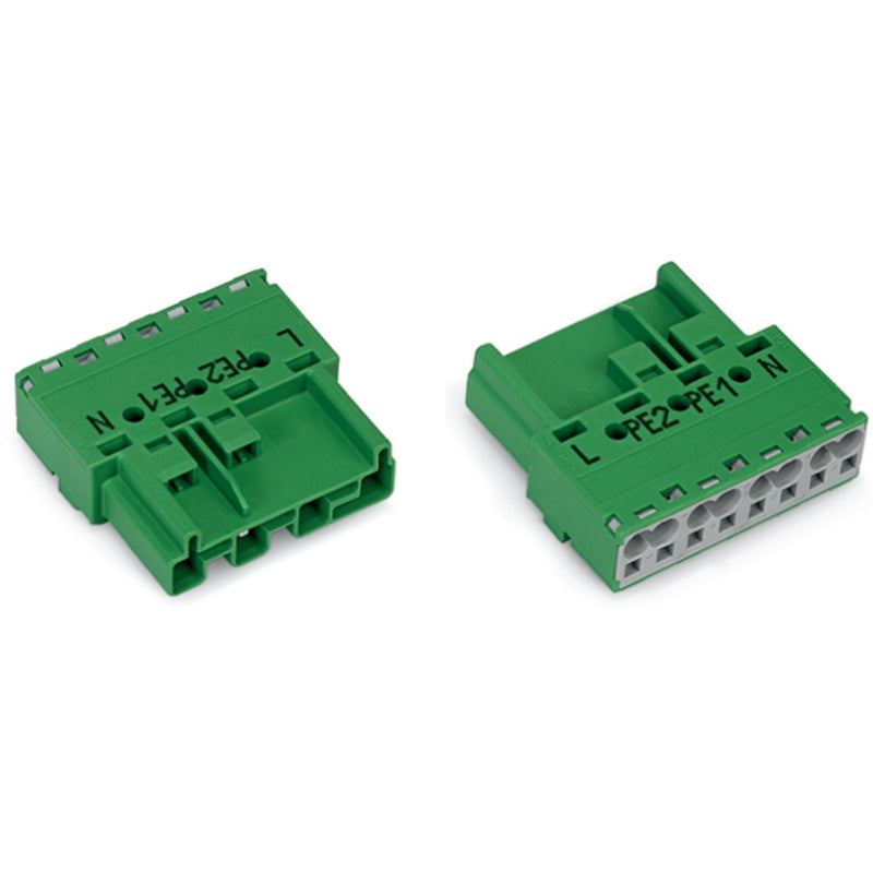 WAGO - Steckverbinder für steckbare Gebäudeinstallation Stecker 4-polig 770-1334 Kod. Q,grün − 50 Stück