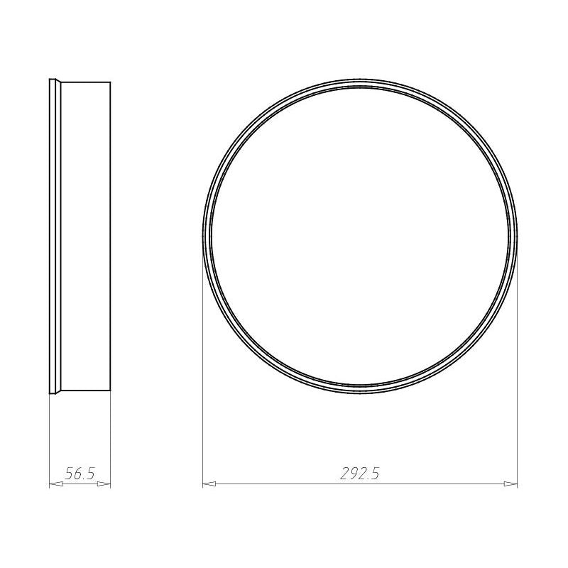 Kaiser - Zubehör/Ersatzteile für Leuchteneinbaugehäuse Verlängerungsring 1283-50 Einbauhöhe 50mm