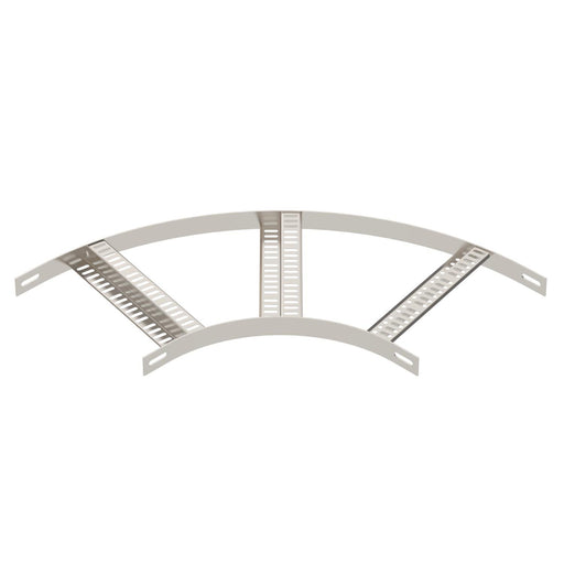 OBO Bettermann - Bogen für Kabelleiter Bogen 90° SLZB L 90 300 A4 mit Z-Sprosse