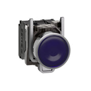 Schneider Electric - Drucktaster, Komplettgerät Leuchtdrucktaster, blau XB4BW36G5 flach, 1S+1Ö, tast