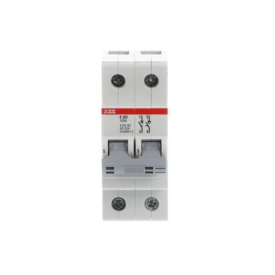 ABB Stotz S&J - Schalter für Reiheneinbau Trennschalter E202/100G Schaltgriff grau