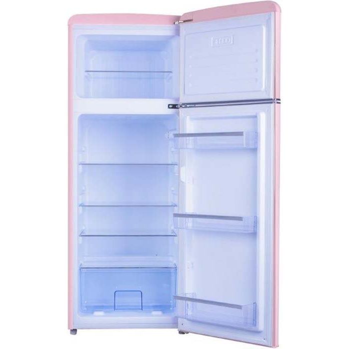 Amica - Kühl-/Gefrierkombination Kühl/Gefrierkombi KGC 15636 P pink RETRODESIGN