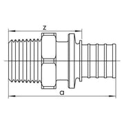 REHAU Automotive - Fitting mit 2 Anschlüssen Übergang 12588171002 17x2,0 - R1/2 − 10 Stück