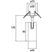 Brumberg Leuchten - Downlight/Strahler/Flutlicht LED-Halbeinbau-Strahler 88774165DA 3500K