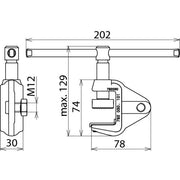 DEHN - Anschlusselement für EuK-Vorrichtung Erdungsfräsklemme EFK FL30 SKN f.Flachprofile -30mm