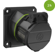 Walther Werke - CEE-Anbausteckdose (IEC 60309) CEE NEO Anbaudose FW510402CC schräg 16A 4P 2h − 10 Stück