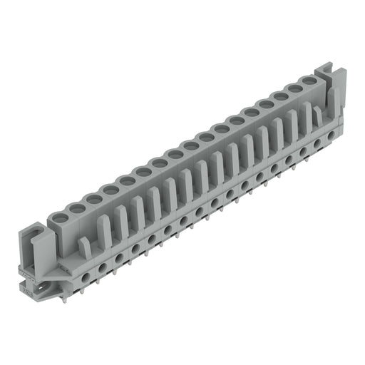 WAGO - Leiterplattensteckverbinder THT-Federleiste gerade 232-147/047-000 Rastermaß 5mm,grau − 10 Stück