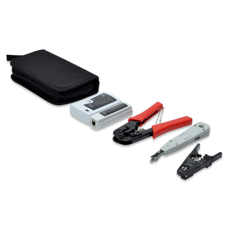 DIGITUS - Spezialwerkzeug für Kommunikationstechnik Netzwerk-Werkzeugset DN-94022 mit Tasche