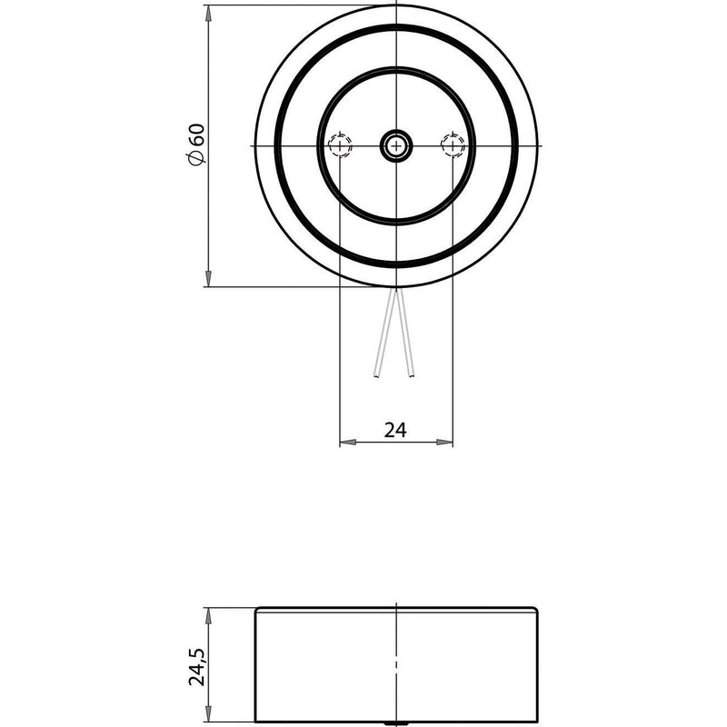 Assa Abloy effeff - Haftmagnet für Türfeststellanlage Magnet 830 C 800N 830-8C------F90 24V