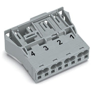 WAGO - Geräteanschluss für steckbare Gebäudeinstallation Snap-In-Stecker 770-754 4-polig,Kod. B,grau − 100 Stück