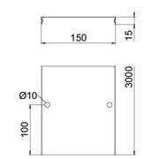 OBO Bettermann - Deckel für Kabeltragsystem Deckel rastbar DGRR 150 FT f.Gitterrinne − 3 Meter