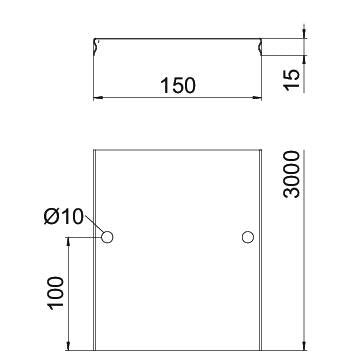 OBO Bettermann - Deckel für Kabeltragsystem Deckel rastbar DGRR 150 FT f.Gitterrinne − 3 Meter