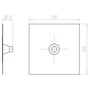 Kaiser - Zubehör/Ersatzteile für Dose/Gehäuse für Montage in der Wand/Decke Rohrmanschette 9079-48 D15-22 mm Alu-Butyl