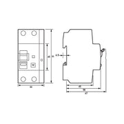 Doepke - Kombination FI-Schalter/Leitungsschutzschalter FI-/LS-Kombination DRCBO4B06/0,03/1N-B
