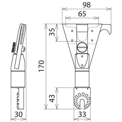 DEHN - Zubehör/Ersatzteile für Sicherheitsgeräte Adapter mit Zahnkupplung AD ZK 3M 170 für 3M Animal Guard
