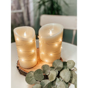 Hellum - Festbeleuchtung LED-Wachskerze 525113 3-D Flamme,Tropfenf