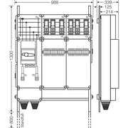 Hensel - Verteilerschrank für Energieversorgung Ladeverteiler Mi EV 43kW 6000 b. z. 6 Ladepunkte