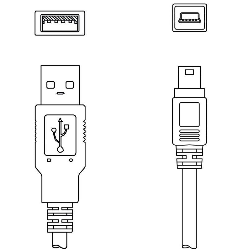Leuze - Konfektioniertes Sensor-Aktor-Kabel Serviceleitung KB USB A - USB miniB − 1 Stück