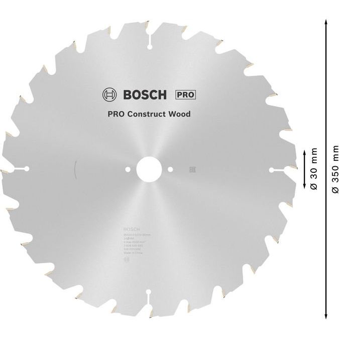 Bosch - Kreissägeblatt PRO Construct Wood 2608640692 Kreissägeblatt 350 x