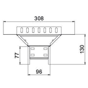 OBO Bettermann - Anbau-Abzweigstück für Kabelrinne Anbau-Abzweigstück RAA 610 FSK SW für Kabelrinne 60x10