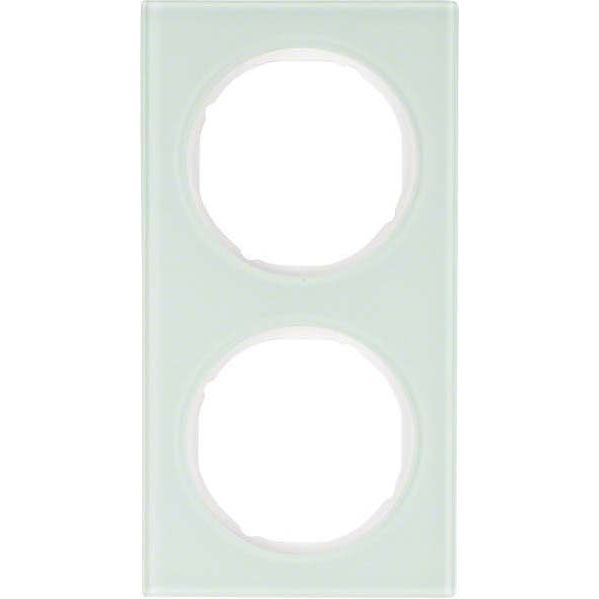 Berker - Abdeckrahmen Rahmen Glas/pows 10122209 2fach
