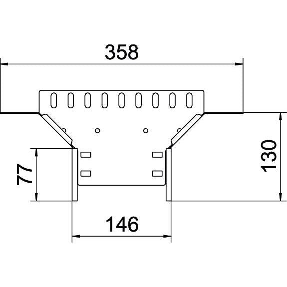 OBO Bettermann - Anbau-Abzweigstück für Kabelrinne Anbau-Abzweigstück RAA 615 FT Kabelrinne 60x150