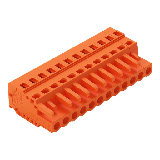 WAGO - Kabelsteckverbinder für Leiterplattensteckverbinder 1-Leiter-Federleiste 231-312/102-000 CAGECLAMP,2,5mm²,or − 25 Stück