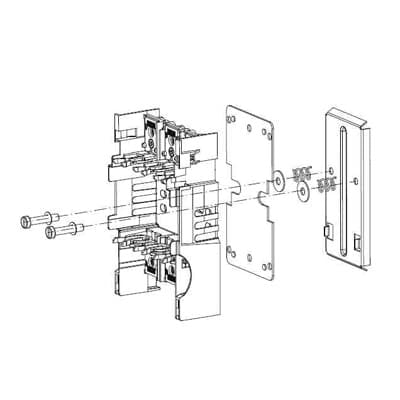 ABB Stotz S&J - Zubehör/Ersatzteile für Niederspannungs-Schalttechnik Aufschnappkit DR-XLP00-2R f.2x-DIN-Schiene