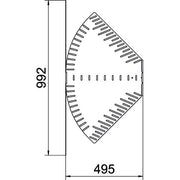 OBO Bettermann - Bogen für Kabelrinne Bogen, winkelverstellbar RB W 150 FS 110x500 bandverzinkt