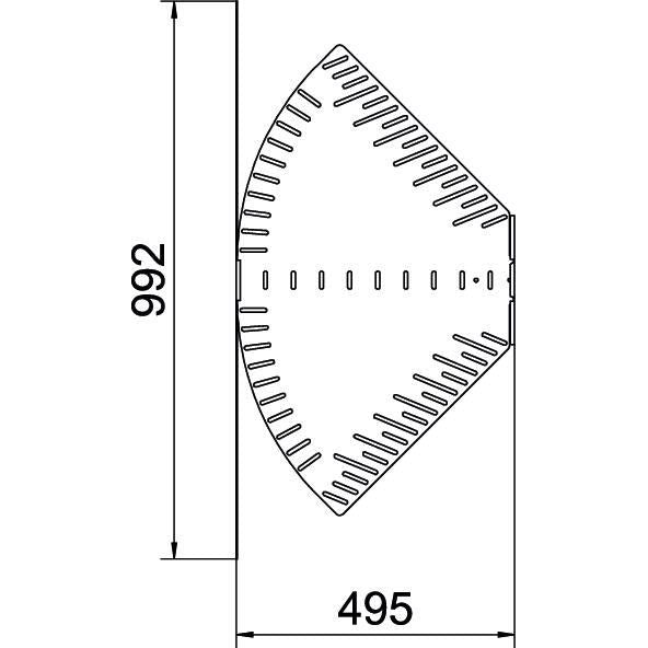 OBO Bettermann - Bogen für Kabelrinne Bogen, winkelverstellbar RB W 150 FS 110x500 bandverzinkt