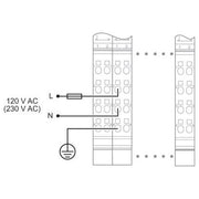 Phoenix Contact - Feldbus, Dez. Peripherie Einspeise- und Segmentmodul Inline-Einspeiseklemme IB IL 230 PWR IN-PAC mit Zubehör, 230 V