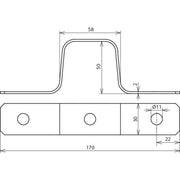 DEHN - Zubehör/Ersatzteile für Erdung und Blitzschutz Dehnungsstück DS30X2L1703XB11AL aus Flachalu 30x2mm
