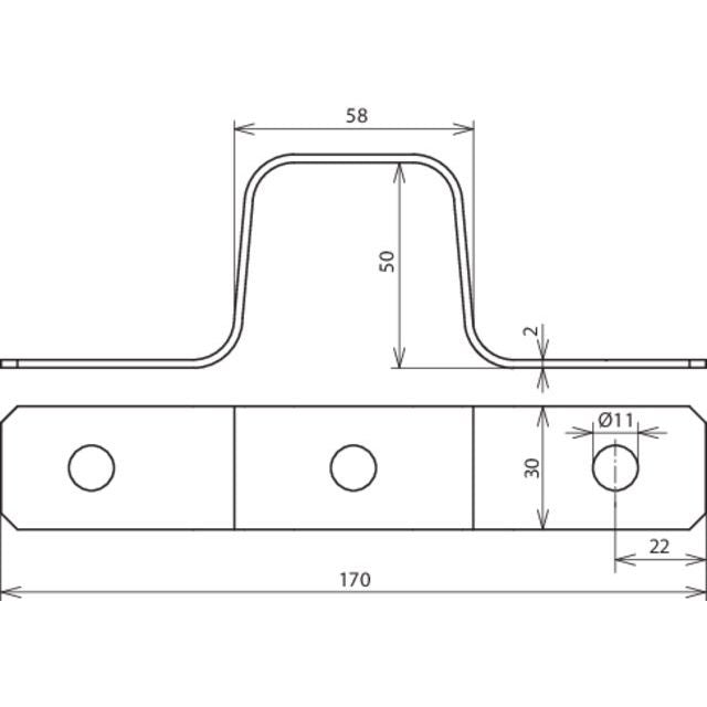 DEHN - Zubehör/Ersatzteile für Erdung und Blitzschutz Dehnungsstück DS30X2L1703XB11AL aus Flachalu 30x2mm