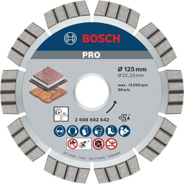 Bosch - Trenn-/Schleifscheibe Diamanttrennscheibe 2608602642 PRO Multi Material