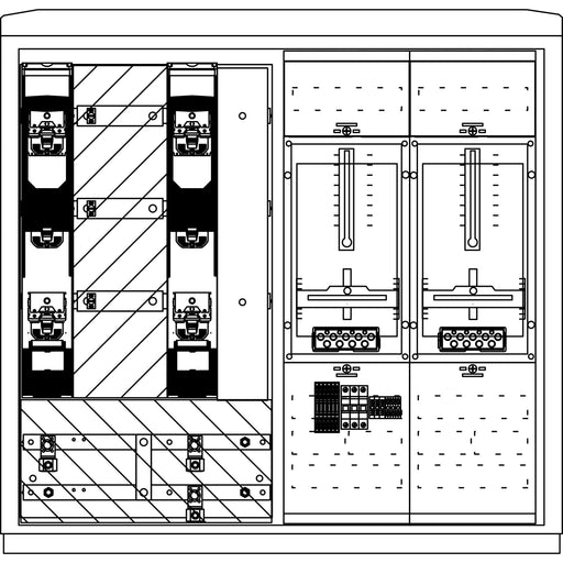 Elsta Mosdorfer - Zähler-Komplettschrank WS A850-2 S6 L 250A 1W2 WS822L.S6.N1201 N.ERGIE