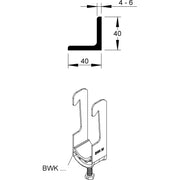 Niedax - Bügelschelle BWK 54 − 50 Stück