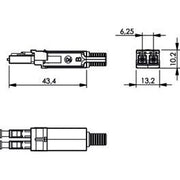 Telegärtner - LWL-Steckverbinder STX LC-D Steckereinsatz 100021188 SM