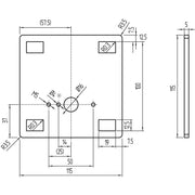 Schmersal - Zubehör/Ersatzteile für Befehlsgeräte Montageplatte MP AZ/AZM200-P20